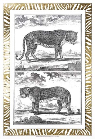 Gilded Safari III - Metallic Foil by Denis Diderot art print