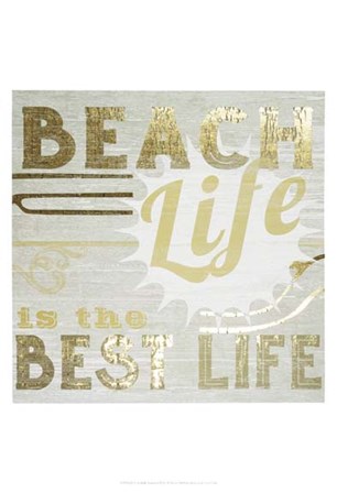 Gold &amp; Beachy II by June Erica Vess art print