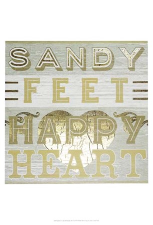 Gold &amp; Beachy III by June Erica Vess art print