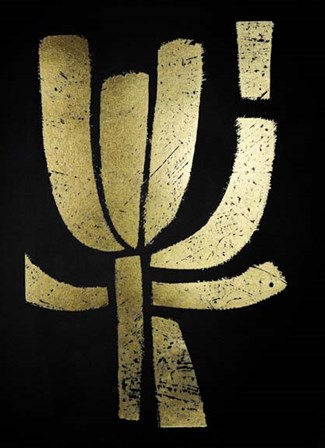 Gold Foil Symbiotic II on Black by June Erica Vess art print