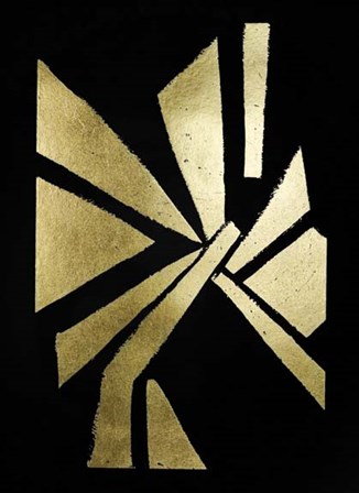 Gold Foil Symbiotic VI on Black by June Erica Vess art print