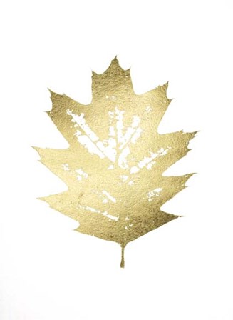 Gold Foil Leaf I by Jennifer Goldberger art print