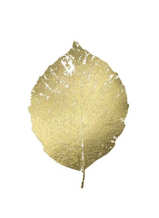 Gold Foil Leaf III by Jennifer Goldberger art print
