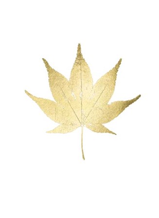Gold Foil Leaf IV by Jennifer Goldberger art print