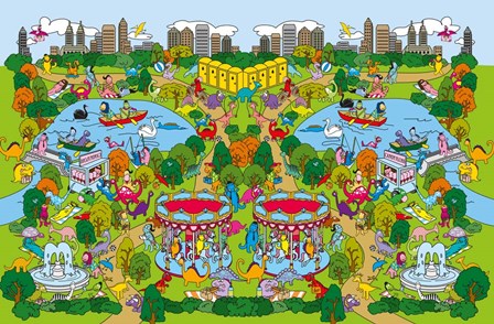 Dino Park by The Paper Stone art print