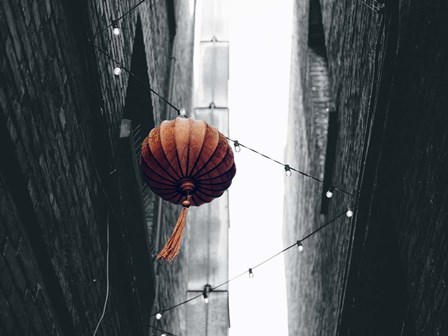 Pop of Color Orange Lantern by Color Me Happy art print