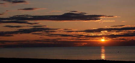 Sunset over the ocean, Jetties Beach, Nantucket, Massachusetts by Panoramic Images art print