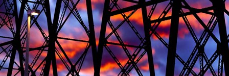 Trestles of a Railway Bridge at Sunset, Gaviota State Park, California by Panoramic Images art print