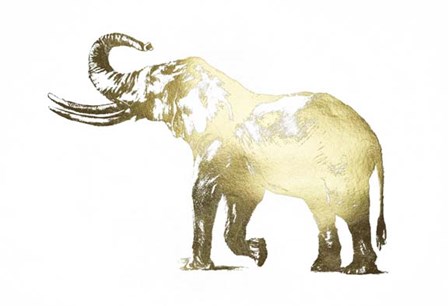Gold Foil Elephant I by Ethan Harper art print