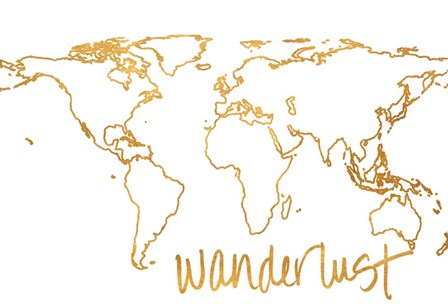 Gold Wanderlust by SD Graphics Studio art print