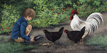 Feeding Ralphie by Debbi Wetzel art print