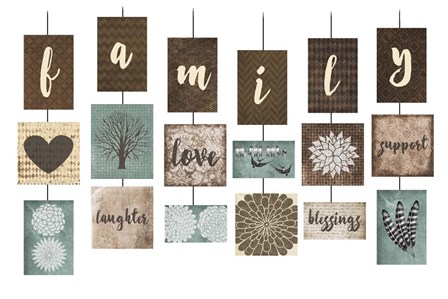 Family Blessings (collage) by Erin Clark art print