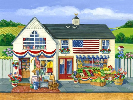 4th of July Market by Geraldine Aikman art print