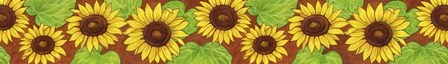 Sunflower border by Geraldine Aikman art print