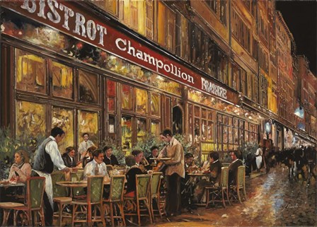 Bistrot Champollion by Guido Borelli art print