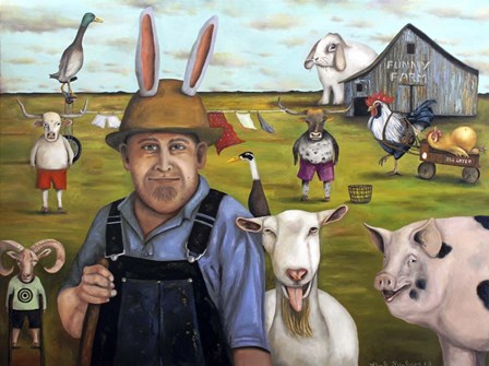 Funny Farm 1 by Leah Saulnier art print