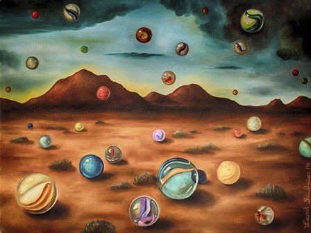 Raining Marbles 3 by Leah Saulnier art print