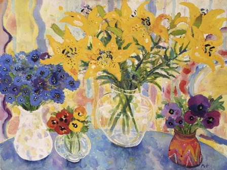 Table Of Flowers by Lorraine Platt art print