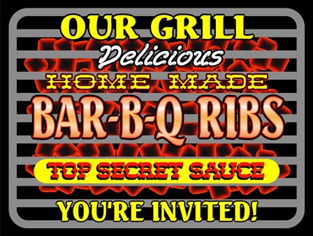 Our Grill Ribs by Mark Frost art print