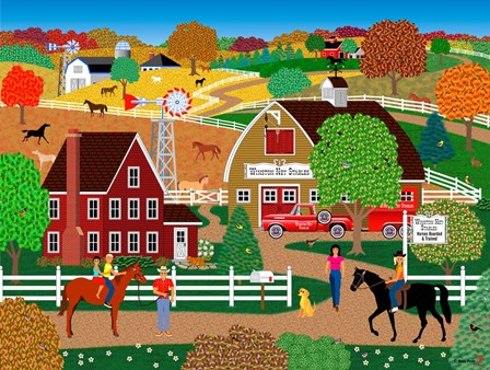 Horse Country In Fall by Mark Frost art print