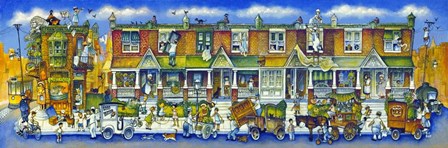 Row Of Houses Long by Bill Bell art print