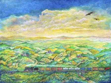 Cross Country by Bill Bell art print