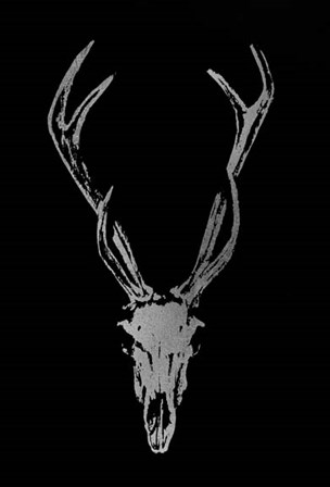 Silver Foil Rustic Mount I on Black by Vision Studio art print