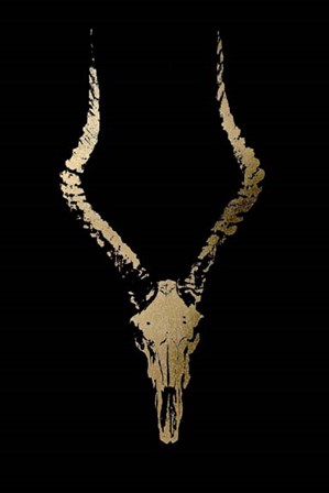 Gold Foil Rustic Mount II on Black by Vision Studio art print