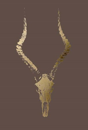 Gold Foil Rustic Mount II on Bitter Chocolate by Vision Studio art print