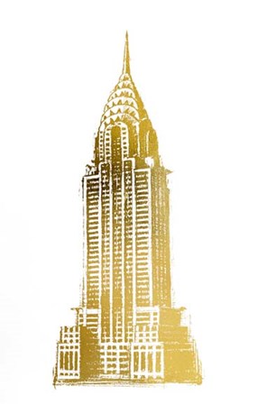 Gold Foil Chrysler by Ethan Harper art print