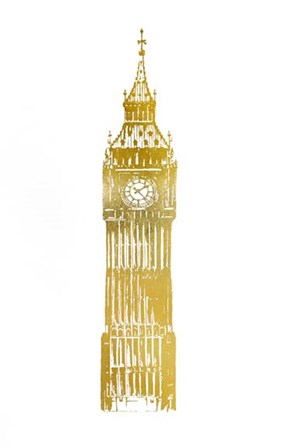 Gold Foil Big Ben by Vision Studio art print
