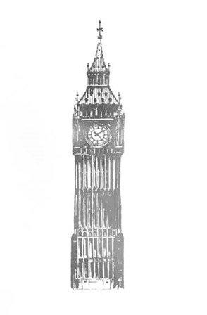 Silver Foil Big Ben by Vision Studio art print