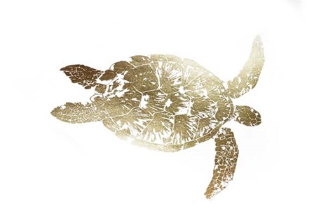 Gold Foil Sea Turtle I by Grace Popp art print