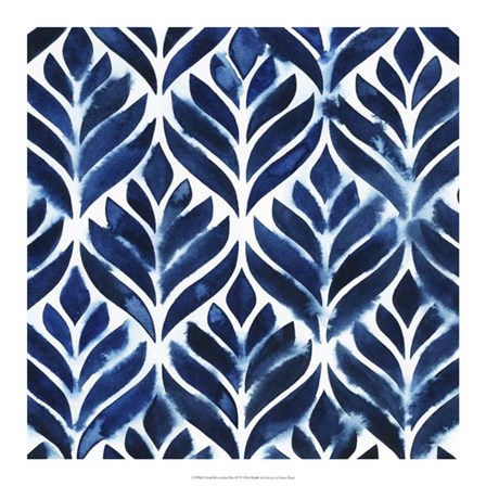 Cobalt Watercolor Tiles IV by Grace Popp art print