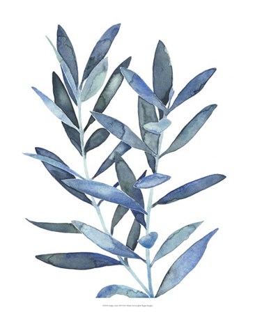 Indigo Leaves III by Megan Meagher art print