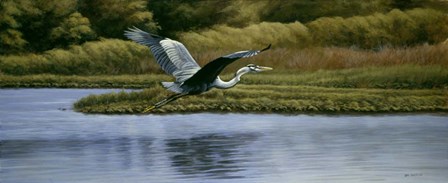 Back Water Fisherman by Michael Budden art print