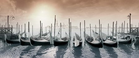 Gondolas Pano Color by Moises Levy art print