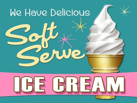 Soft Serve Turquoise by RetroPlanet art print