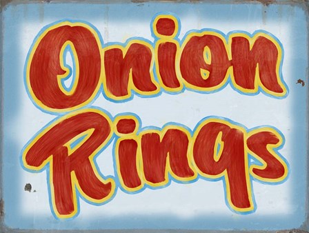 Onion Rings Distressed by RetroPlanet art print