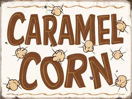 Caramel Corn Distressed by RetroPlanet art print