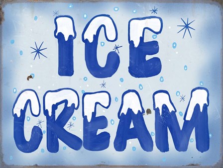 Ice Cream Distressed by RetroPlanet art print