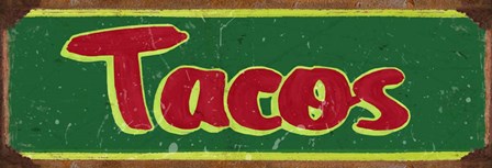 Tacos Dk Green by RetroPlanet art print