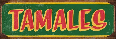 Tamales Dk Green by RetroPlanet art print