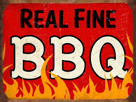 BBQ Real Fine by RetroPlanet art print