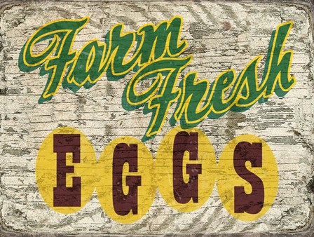 Farm Fres Eggs by RetroPlanet art print