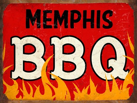 BBQ Memphis by RetroPlanet art print