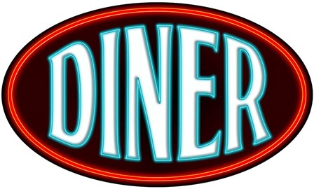 Diner Oval by RetroPlanet art print