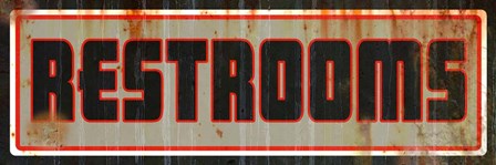 Restrooms by RetroPlanet art print