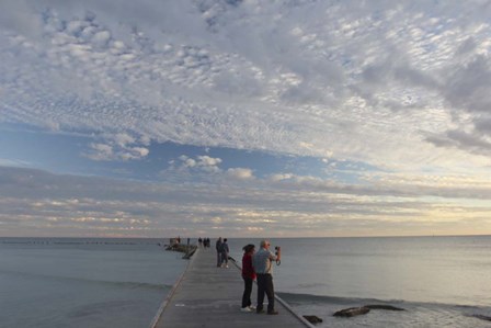 Higgs Pier People Sunset 2014 by Robert Goldwitz art print
