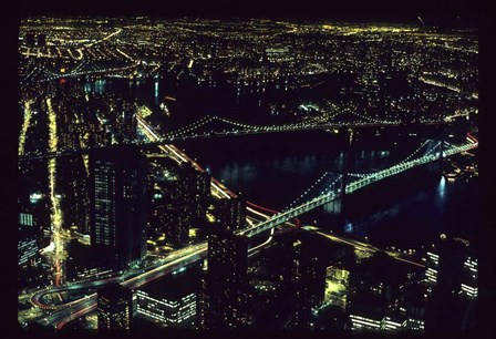 East River NYC Bridges from WTC by Robert Goldwitz art print